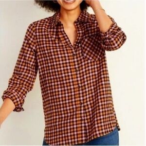 Old Navy 100% Cotton Flannel Button Down